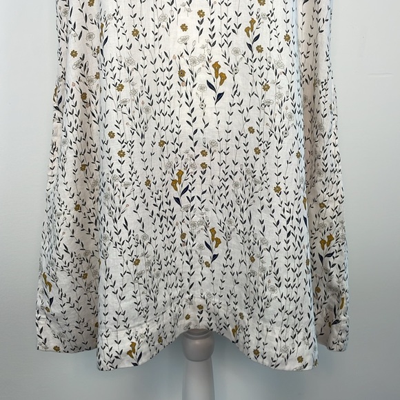 Rachel  Zoe 100% Linen Floral A Line Shift Dress. Size Large. - Picture 4 of 11